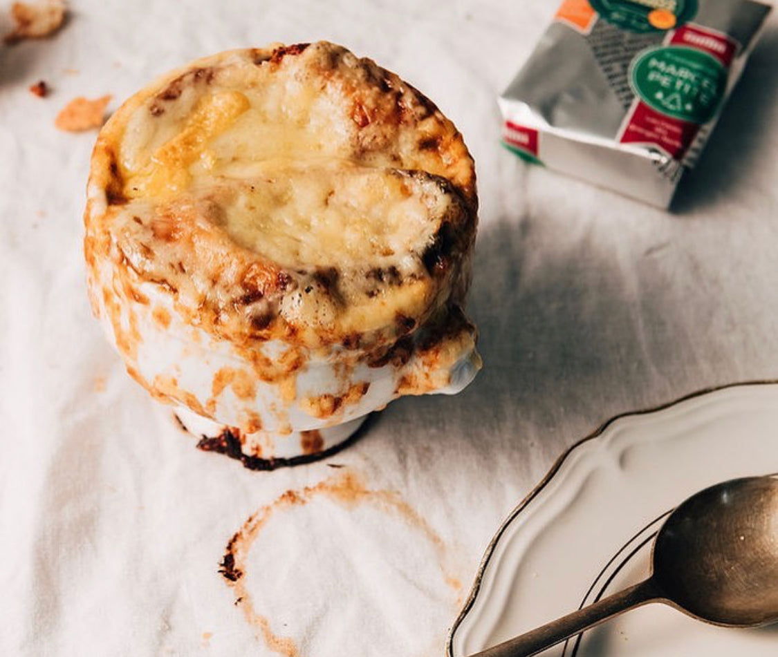 French Onion Soup with Comté Croutons Recipe