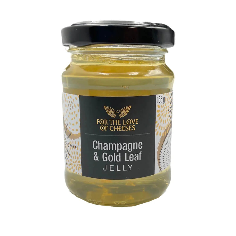 Champagne and gold leaf jelly