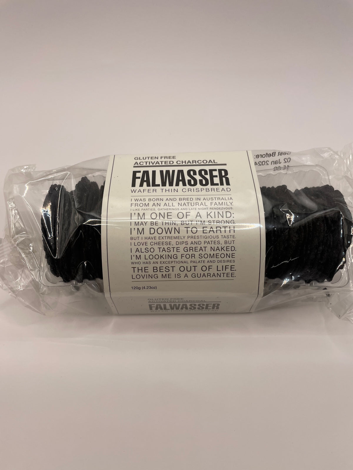 Charcoal Gluten Free Crispbreads 120g - Falwasser